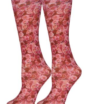 Pink Roses Trouser Socks