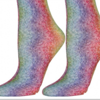 Psychedelic Rainbow Socks, detail