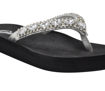 Silver Jeweled Sandals