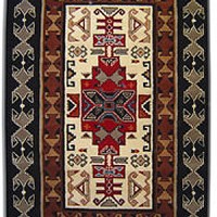 Southwestern Wool Rug, 6x9  much more detail