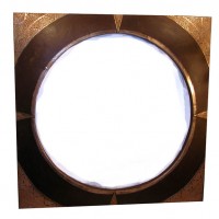 Square Leather Frame Mirror