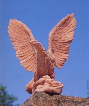 Terracotta Eagle Garden Ornament & Scarecrow