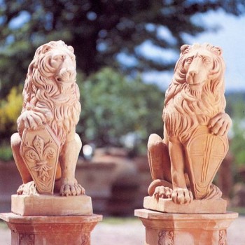 Terracotta Lion Guardians