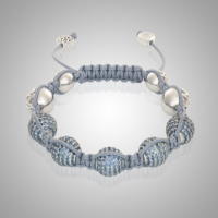 18k White Gold Blue Sapphire Bracelet