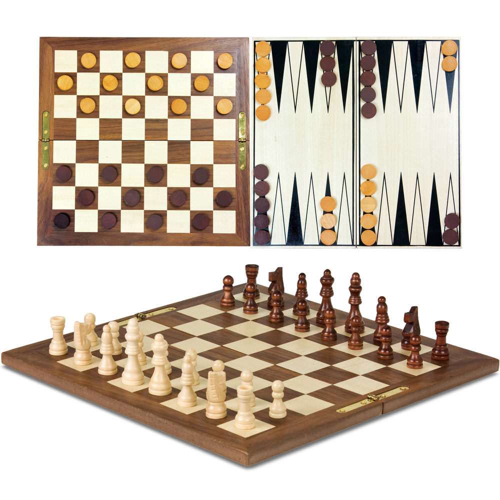 3 In 1 Classic Wooden Games