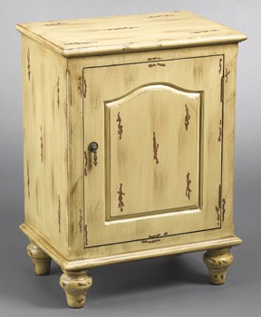 Antiqued Side Table Nightstand