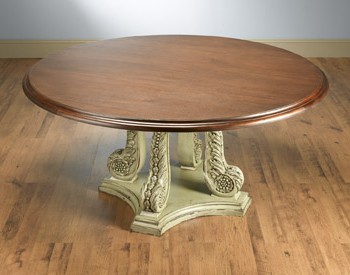 Beautiful Round Carved Dining Table