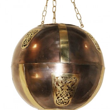 Brass & Iron Hanging Ball Lamp