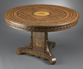 Carved Inlay Dining Table
