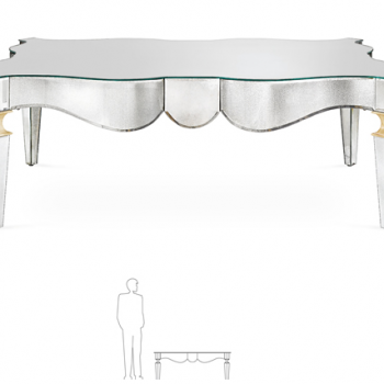 Deco Style Mirrored Coffee Table
