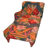 Floral Upholstered Settee