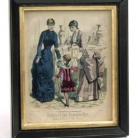 Framed Victorian Prints, detail