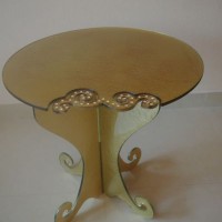 Gold Glass Side Table