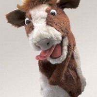 Goofy Cow Hand Puppet