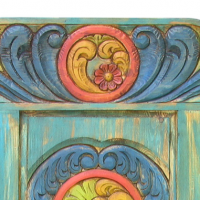 Hand Carved Mexico Bed, detail