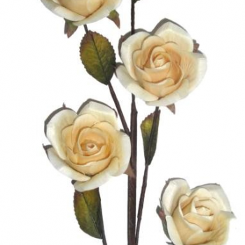 Hand-Carved Wooden Roses