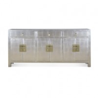 Hand Leafed Silver or Gold Cabinet