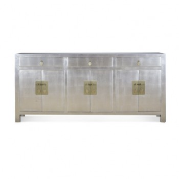 Hand Leafed Silver or Gold Cabinet