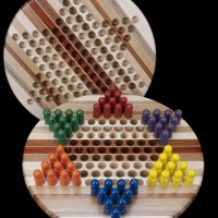 Hardwood Chinese Checkers Game