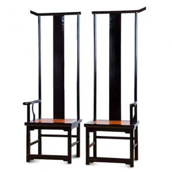High Back Lacquer Chair Set