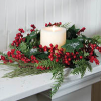 Holly Berry Candle Ring