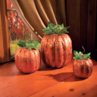 Large Foil Wrapped Pumpkin Decorations