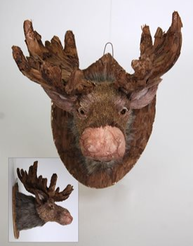 Large Stuffed Toy Moose Head