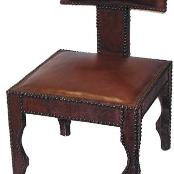Moroccan Leather Accent Chair