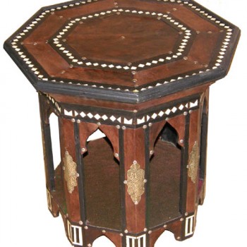 Moroccan Leather Side Table