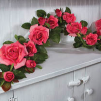 Pink Roses Garland