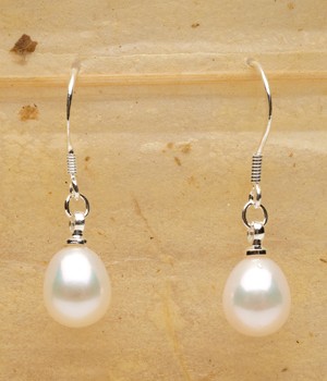 Pure Simplicity White Pearl Earrings