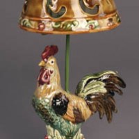Rooster Candle Holder with Shade
