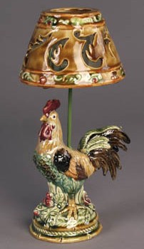 Rooster Candle Holder with Shade