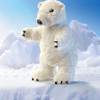 Standing Polar Bear Hand Puppet