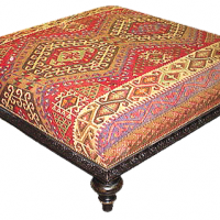 Vintage Kilim Ottoman