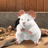 White Mouse Hand Puppet