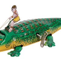 Wind-Up Crocodile Tin Toy