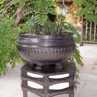 Footed Balinese Planter Lantern