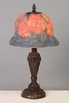 Frosted Poppy Glass Lamp
