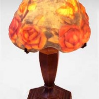 Frosted Rose Glass Lamp