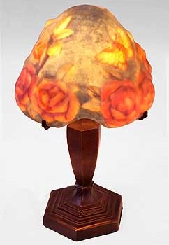 Frosted Rose Glass Lamp