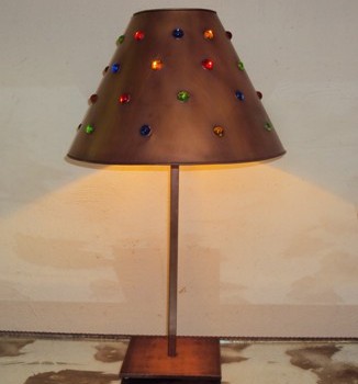 Mixed Jewels Conical Table Lamp