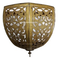Moroccan Brass Wall Sconce WL011, detail