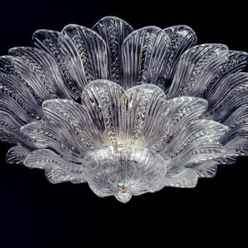 Murano Crystal Leaves Ceiling Light
