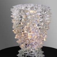 Murano Ice Glass Table Lamp