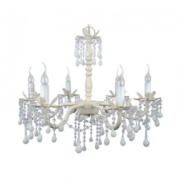 Opaque White Crystal Chandelier