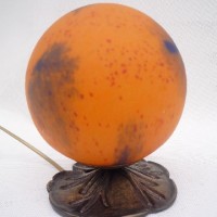 Orange Lotus Ball Lamp