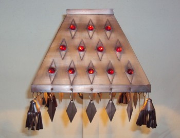 Red Jewels Pyramid Lamp Shade